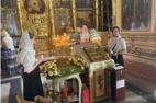 Православная молодежь потрудилась у ковчега с частицей мощей Матроны Московской