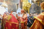 Всенощное бдение в канун дня памяти великомученика Пантелеимона в Введенском кафедральном соборе г.Чебоксары 2022